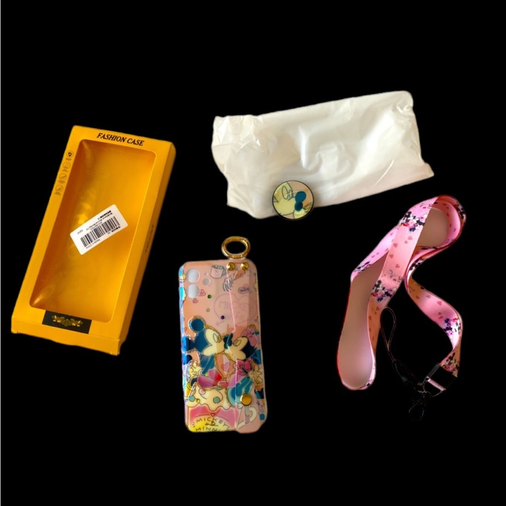 Minnie Mickey Pink iphone‎ 12 Phone Case With Accessories